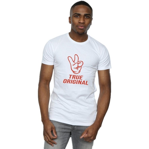 Abbigliamento Uomo T-shirts a maniche lunghe Disney Mickey Mouse True Original Bianco