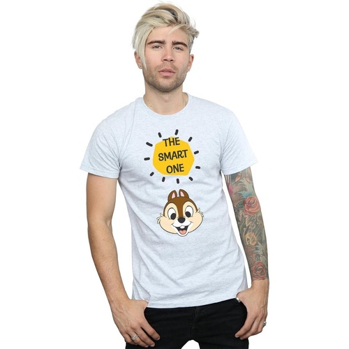 Abbigliamento Uomo T-shirts a maniche lunghe Disney Chip N Dale The Smart One Grigio