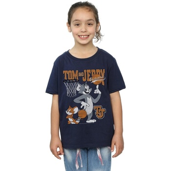 Abbigliamento Bambina T-shirts a maniche lunghe Dessins Animés Spinning Basketball Blu