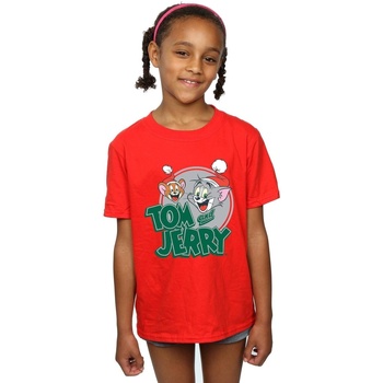 Abbigliamento Bambina T-shirts a maniche lunghe Dessins Animés Christmas Greetings Rosso