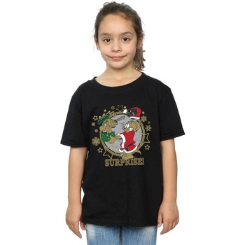 Abbigliamento Bambina T-shirts a maniche lunghe Dessins Animés Christmas Surprise Nero