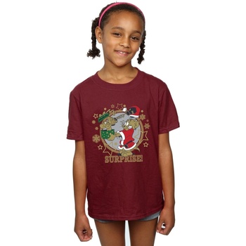Abbigliamento Bambina T-shirts a maniche lunghe Dessins Animés Christmas Surprise Multicolore