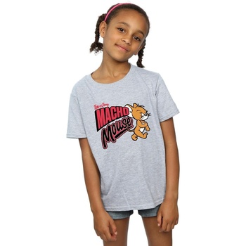 Abbigliamento Bambina T-shirts a maniche lunghe Dessins Animés Macho Mouse Grigio
