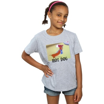Abbigliamento Bambina T-shirts a maniche lunghe Dessins Animés Hot Dog Grigio