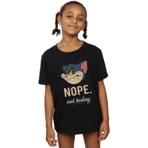 Abbigliamento Bambina T-shirts a maniche lunghe Dessins Animés Nope Not Today Nero