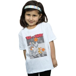 Abbigliamento Bambina T-shirts a maniche lunghe Dessins Animés Basketball Buddies Bianco