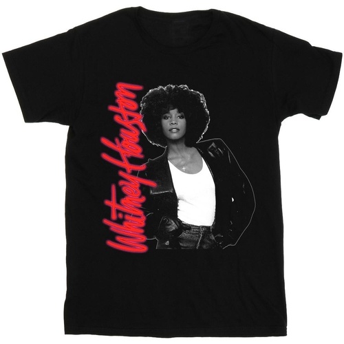 Abbigliamento Bambino T-shirt maniche corte Whitney Houston WHITNEY Pose Nero