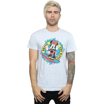 Abbigliamento Uomo T-shirts a maniche lunghe Disney Minnie Mouse Brave The Wave Grigio