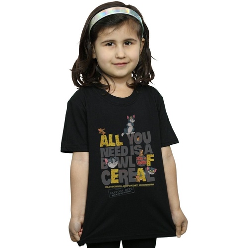 Abbigliamento Bambina T-shirts a maniche lunghe Dessins Animés All You Need Is Nero