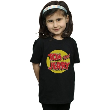 Abbigliamento Bambina T-shirts a maniche lunghe Dessins Animés Circle Logo Nero