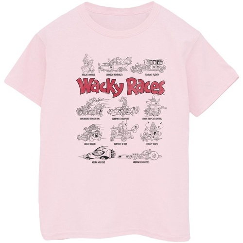 Abbigliamento Bambino T-shirt maniche corte Wacky Races Car Lineup Rosso