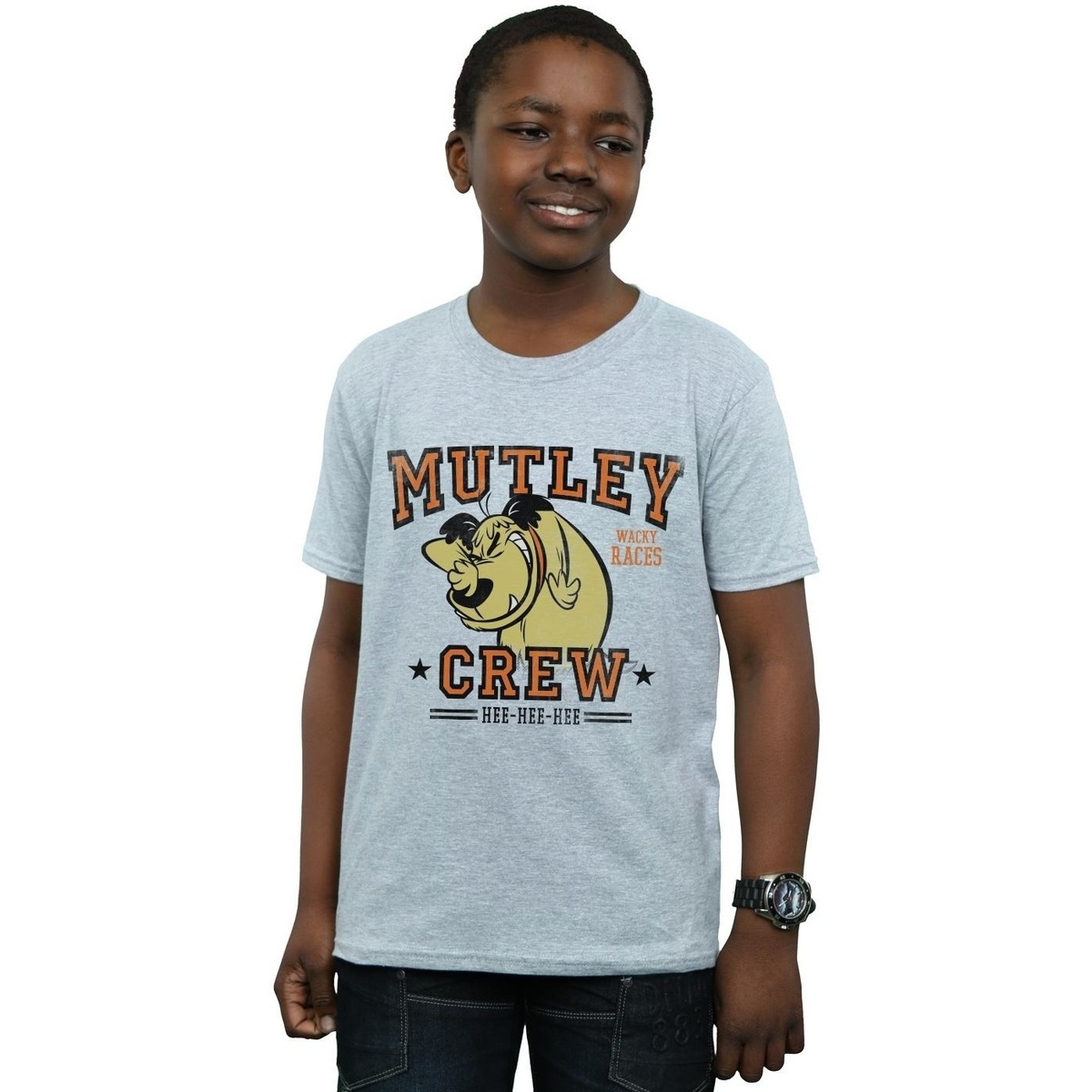 Abbigliamento Bambino T-shirt maniche corte Wacky Races Mutley Crew Grigio
