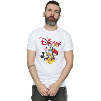 Abbigliamento Uomo T-shirts a maniche lunghe Disney Mickey Mouse Crew Bianco