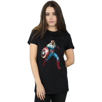Image of T-shirts a maniche lunghe Marvel Falcon Is Captain America