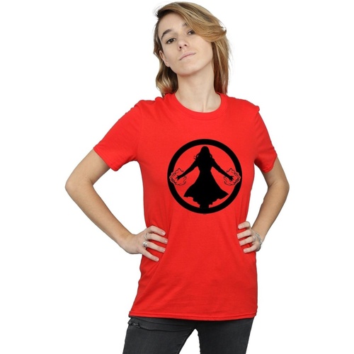 Abbigliamento Donna T-shirts a maniche lunghe Marvel Scarlet Witch Symbol Rosso