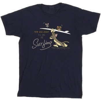 Abbigliamento Bambina T-shirts a maniche lunghe Dessins Animés It's Time For Surfing Blu
