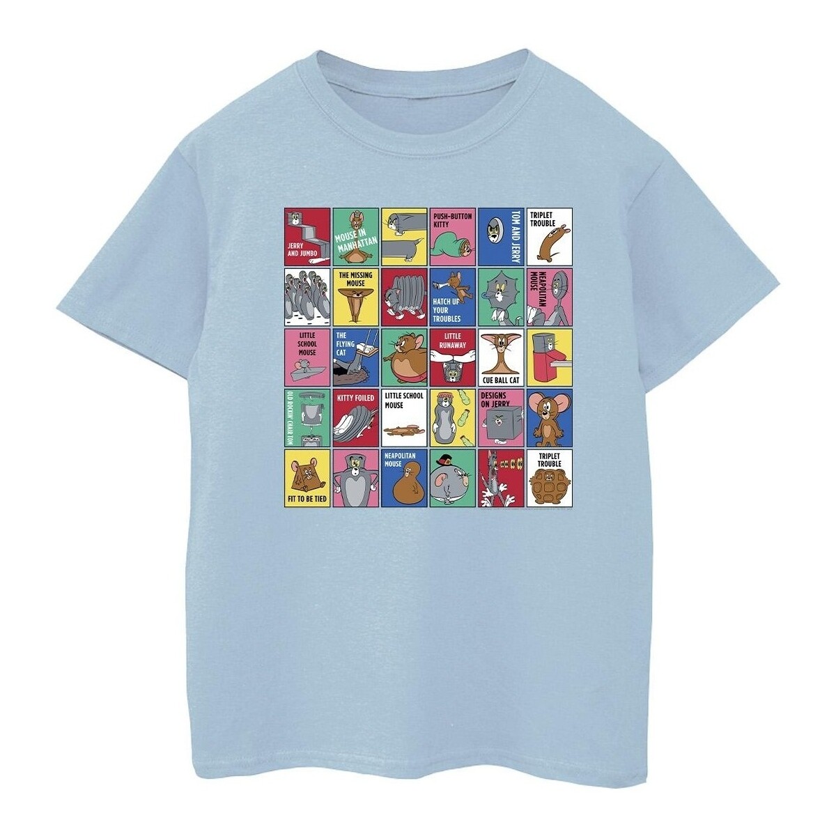 Abbigliamento Bambina T-shirts a maniche lunghe Dessins Animés Grid Squares Blu