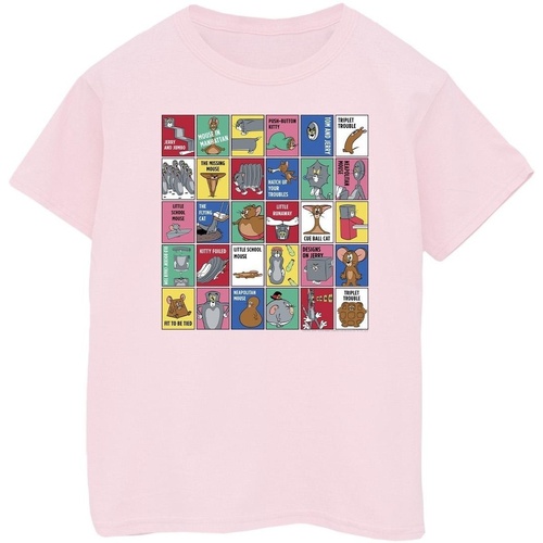 Abbigliamento Bambina T-shirts a maniche lunghe Dessins Animés Grid Squares Rosso