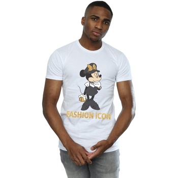 Abbigliamento Uomo T-shirts a maniche lunghe Disney Minnie Mouse Fashion Icon Bianco