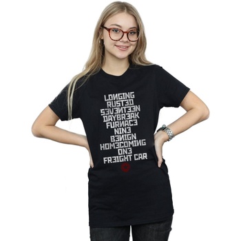 Abbigliamento Donna T-shirts a maniche lunghe Marvel Winter Soldier Trigger Words Nero