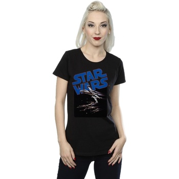 Abbigliamento Donna T-shirts a maniche lunghe Disney X-Wing Fighters Nero