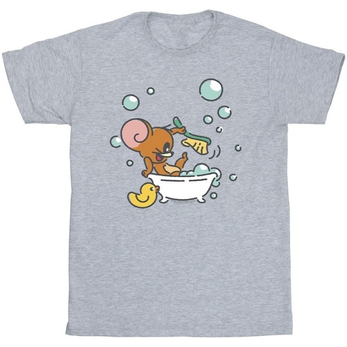 Abbigliamento Bambina T-shirts a maniche lunghe Dessins Animés Bath Time Grigio