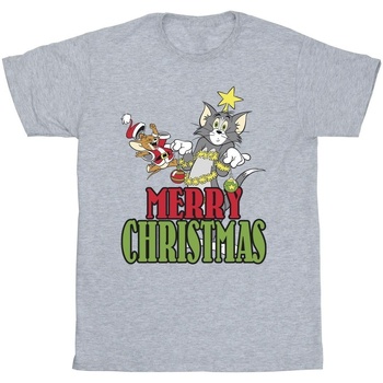 Abbigliamento Bambina T-shirts a maniche lunghe Dessins Animés Merry Christmas Baubles Grigio