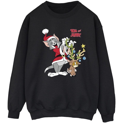 Abbigliamento Donna Felpe Tom & Jerry Christmas Reindeer Nero