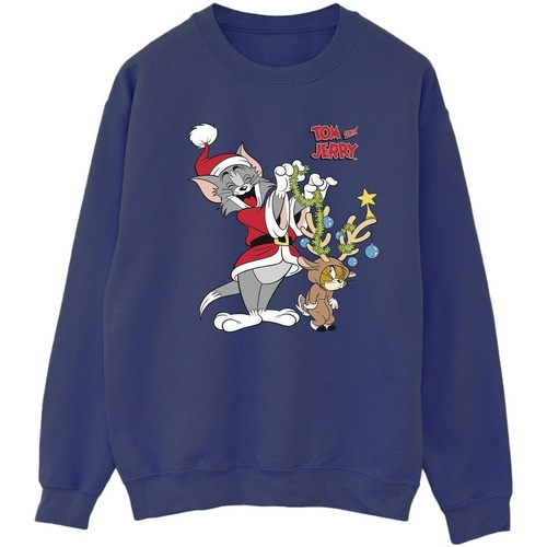 Abbigliamento Donna Felpe Tom & Jerry Christmas Reindeer Blu