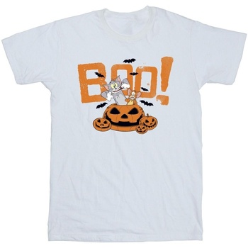 Abbigliamento Bambina T-shirts a maniche lunghe Tom & Jerry Halloween Boo! Bianco
