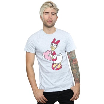 Abbigliamento Uomo T-shirts a maniche lunghe Disney Daisy Duck Love Heart Grigio