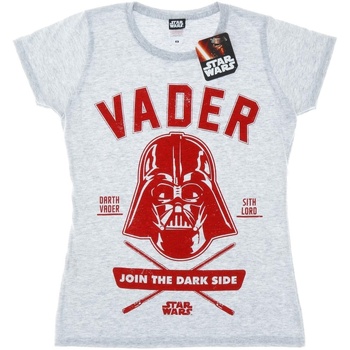 Abbigliamento Donna T-shirts a maniche lunghe Disney Darth Vader Collegiate Grigio