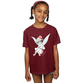 Abbigliamento Bambina T-shirts a maniche lunghe Disney Tinkerbell Christmas Fairy Multicolore