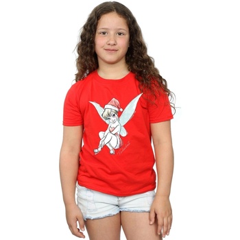 Abbigliamento Bambina T-shirts a maniche lunghe Disney Tinkerbell Christmas Fairy Rosso