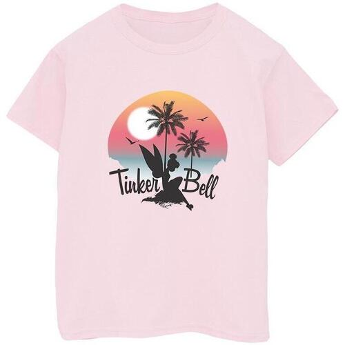 Abbigliamento Bambina T-shirts a maniche lunghe Disney Tinker Bell Sunset Rosso