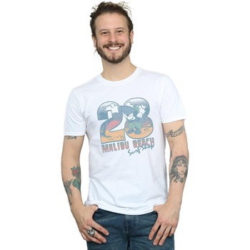 Abbigliamento Uomo T-shirts a maniche lunghe Disney Mickey Mouse Surf Shop Bianco