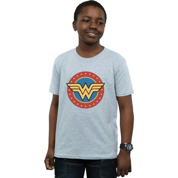 Abbigliamento Bambino T-shirt maniche corte Dc Comics Wonder Woman Circle Logo Grigio