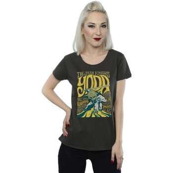 Abbigliamento Donna T-shirts a maniche lunghe Disney Yoda Rock Poster Multicolore