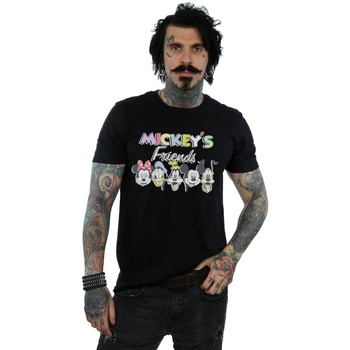 Abbigliamento Uomo T-shirts a maniche lunghe Disney Mickey Mouse Friends Faded Nostalgia Nero