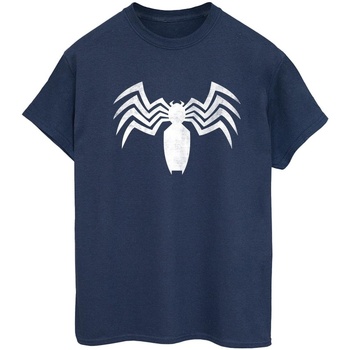 Abbigliamento Donna T-shirts a maniche lunghe Marvel Venom Spider Logo Emblem Blu