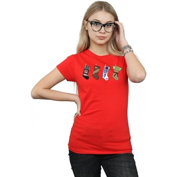 Abbigliamento Donna T-shirts a maniche lunghe Disney Christmas Stockings Rosso