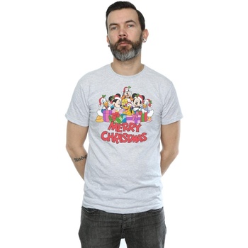 Abbigliamento Uomo T-shirts a maniche lunghe Disney Mickey Mouse And Friends Christmas Grigio