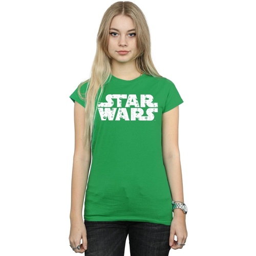 Abbigliamento Donna T-shirts a maniche lunghe Disney Christmas Logo Verde