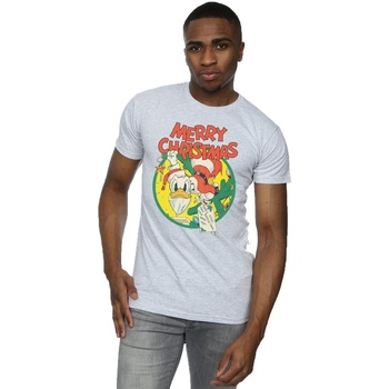 Abbigliamento Uomo T-shirts a maniche lunghe Disney Donald Duck Merry Christmas Grigio