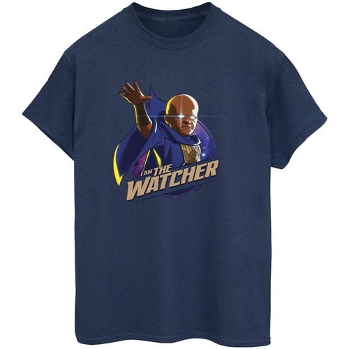 Abbigliamento Donna T-shirts a maniche lunghe Marvel What If The Watcher Blu