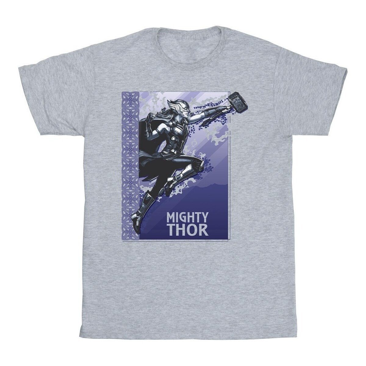 Abbigliamento Bambina T-shirts a maniche lunghe Marvel Thor Love And Thunder Mighty Thor Grigio