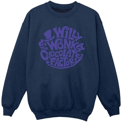 Abbigliamento Bambina Felpe Willy Wonka & The Chocolate Fact Typed Logo Blu