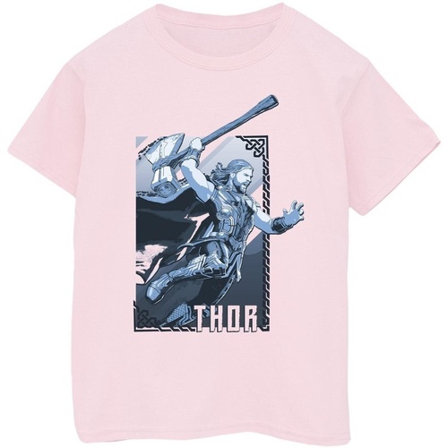 Abbigliamento Bambina T-shirts a maniche lunghe Marvel Thor Love And Thunder Attack Rosso