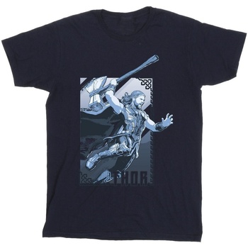 Abbigliamento Bambina T-shirts a maniche lunghe Marvel Thor Love And Thunder Attack Blu