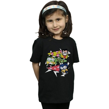 Abbigliamento Bambina T-shirts a maniche lunghe Dc Comics Teen Titans Go Pizza Slice Nero